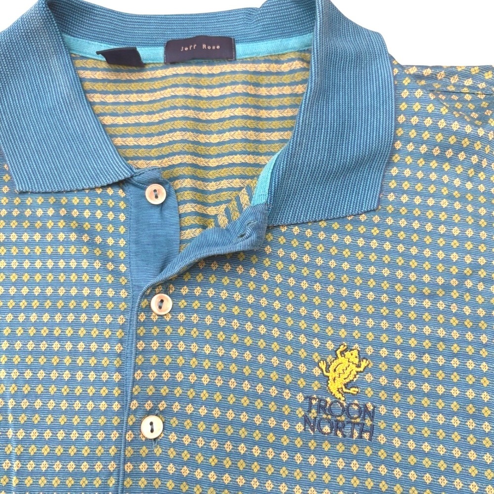 Jeff Rose Troon North Golf Polo Shirt Men 100% Mercerised Cotton Geometric XXL